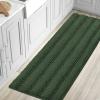 imageHVERSAILTEX Navy Blue Bathroom Rugs 2 Piece Bath Mat Set SlipResistant Extra Absorbent Soft and Fluffy Striped Chenille Bath Rugs Floor Mats Dry Fast Machine Washable 20quot x 32quot17quot x 24quotBronze Green