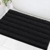 imageHVERSAILTEX Navy Blue Bathroom Rugs 2 Piece Bath Mat Set SlipResistant Extra Absorbent Soft and Fluffy Striped Chenille Bath Rugs Floor Mats Dry Fast Machine Washable 20quot x 32quot17quot x 24quotBlack