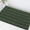 imageHVERSAILTEX Navy Blue Bathroom Rugs 2 Piece Bath Mat Set SlipResistant Extra Absorbent Soft and Fluffy Striped Chenille Bath Rugs Floor Mats Dry Fast Machine Washable 20quot x 32quot17quot x 24quotBronze Green