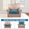 image:imageHVERSAILTEX Velvet Stretch Couch Cushion Cover Plush Cushion Slipcover for Chair Loveseat Sofa Cushion Furniture Protector Seat Cushion Sofa Cover 3 Piece XL Sofa Cushion Covers TaupePeacock Blue