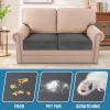 image:imageHVERSAILTEX Velvet Stretch Couch Cushion Cover Plush Cushion Slipcover for Chair Loveseat Sofa Cushion Furniture Protector Seat Cushion Sofa Cover 3 Piece XL Sofa Cushion Covers TaupeStriped Grey