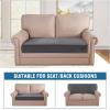 image:imageHVERSAILTEX Velvet Stretch Couch Cushion Cover Plush Cushion Slipcover for Chair Loveseat Sofa Cushion Furniture Protector Seat Cushion Sofa Cover 3 Piece XL Sofa Cushion Covers TaupeGrey