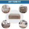 image:imageHVERSAILTEX Velvet Stretch Couch Cushion Cover Plush Cushion Slipcover for Chair Loveseat Sofa Cushion Furniture Protector Seat Cushion Sofa Cover 3 Piece XL Sofa Cushion Covers TaupeTaupe