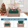 image:imageHVERSAILTEX Velvet Stretch Couch Cushion Cover Plush Cushion Slipcover for Chair Loveseat Sofa Cushion Furniture Protector Seat Cushion Sofa Cover 3 Piece XL Sofa Cushion Covers TaupeGreen
