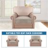 image:imageHVERSAILTEX Velvet Stretch Couch Cushion Cover Plush Cushion Slipcover for Chair Loveseat Sofa Cushion Furniture Protector Seat Cushion Sofa Cover 3 Piece XL Sofa Cushion Covers TaupeOatmeal