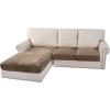 image:imageHVERSAILTEX Velvet Stretch Couch Cushion Cover Plush Cushion Slipcover for Chair Loveseat Sofa Cushion Furniture Protector Seat Cushion Sofa Cover 3 Piece XL Sofa Cushion Covers TaupeMocha