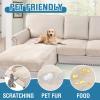 image:imageHVERSAILTEX Velvet Stretch Couch Cushion Cover Plush Cushion Slipcover for Chair Loveseat Sofa Cushion Furniture Protector Seat Cushion Sofa Cover 3 Piece XL Sofa Cushion Covers TaupeIvory