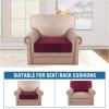 image:imageHVERSAILTEX Velvet Stretch Couch Cushion Cover Plush Cushion Slipcover for Chair Loveseat Sofa Cushion Furniture Protector Seat Cushion Sofa Cover 3 Piece XL Sofa Cushion Covers TaupeWineBurgundy