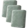 image:imageHVERSAILTEX Velvet Stretch Couch Cushion Cover Plush Cushion Slipcover for Chair Loveseat Sofa Cushion Furniture Protector Seat Cushion Sofa Cover 3 Piece XL Sofa Cushion Covers TaupeSea Grass