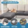 image:imageHVERSAILTEX Velvet Stretch Couch Cushion Cover Plush Cushion Slipcover for Chair Loveseat Sofa Cushion Furniture Protector Seat Cushion Sofa Cover 3 Piece XL Sofa Cushion Covers TaupeGrey
