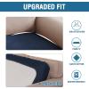 image:imageHVERSAILTEX Velvet Stretch Couch Cushion Cover Plush Cushion Slipcover for Chair Loveseat Sofa Cushion Furniture Protector Seat Cushion Sofa Cover 3 Piece XL Sofa Cushion Covers TaupeNavy