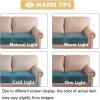 image:imageHVERSAILTEX Velvet Stretch Couch Cushion Cover Plush Cushion Slipcover for Chair Loveseat Sofa Cushion Furniture Protector Seat Cushion Sofa Cover 3 Piece XL Sofa Cushion Covers TaupePeacock Blue