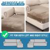 image:imageHVERSAILTEX Velvet Stretch Couch Cushion Cover Plush Cushion Slipcover for Chair Loveseat Sofa Cushion Furniture Protector Seat Cushion Sofa Cover 3 Piece XL Sofa Cushion Covers TaupeTaupe