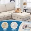 image:imageHVERSAILTEX Velvet Stretch Couch Cushion Cover Plush Cushion Slipcover for Chair Loveseat Sofa Cushion Furniture Protector Seat Cushion Sofa Cover 3 Piece XL Sofa Cushion Covers TaupeStriped Ivory