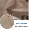 image:imageHVERSAILTEX Velvet Stretch Couch Cushion Cover Plush Cushion Slipcover for Chair Loveseat Sofa Cushion Furniture Protector Seat Cushion Sofa Cover 3 Piece XL Sofa Cushion Covers TaupeTaupe
