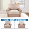 image:imageHVERSAILTEX Velvet Stretch Couch Cushion Cover Plush Cushion Slipcover for Chair Loveseat Sofa Cushion Furniture Protector Seat Cushion Sofa Cover 3 Piece XL Sofa Cushion Covers TaupeIvory