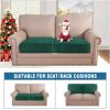 image:imageHVERSAILTEX Velvet Stretch Couch Cushion Cover Plush Cushion Slipcover for Chair Loveseat Sofa Cushion Furniture Protector Seat Cushion Sofa Cover 3 Piece XL Sofa Cushion Covers TaupeGreen