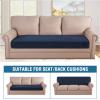 image:imageHVERSAILTEX Velvet Stretch Couch Cushion Cover Plush Cushion Slipcover for Chair Loveseat Sofa Cushion Furniture Protector Seat Cushion Sofa Cover 3 Piece XL Sofa Cushion Covers TaupeNavy