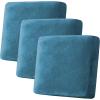 image:imageHVERSAILTEX Velvet Stretch Couch Cushion Cover Plush Cushion Slipcover for Chair Loveseat Sofa Cushion Furniture Protector Seat Cushion Sofa Cover 3 Piece XL Sofa Cushion Covers TaupePeacock Blue