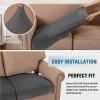 image:imageHVERSAILTEX Velvet Stretch Couch Cushion Cover Plush Cushion Slipcover for Chair Loveseat Sofa Cushion Furniture Protector Seat Cushion Sofa Cover 3 Piece XL Sofa Cushion Covers TaupeStriped Grey