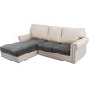 image:imageHVERSAILTEX Velvet Stretch Couch Cushion Cover Plush Cushion Slipcover for Chair Loveseat Sofa Cushion Furniture Protector Seat Cushion Sofa Cover 3 Piece XL Sofa Cushion Covers TaupeStriped Grey