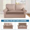 image:imageHVERSAILTEX Velvet Stretch Couch Cushion Cover Plush Cushion Slipcover for Chair Loveseat Sofa Cushion Furniture Protector Seat Cushion Sofa Cover 3 Piece XL Sofa Cushion Covers TaupeTaupe