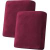 image:imageHVERSAILTEX Velvet Stretch Couch Cushion Cover Plush Cushion Slipcover for Chair Loveseat Sofa Cushion Furniture Protector Seat Cushion Sofa Cover 3 Piece XL Sofa Cushion Covers TaupeWineBurgundy