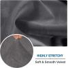 image:imageHVERSAILTEX Velvet Stretch Couch Cushion Cover Plush Cushion Slipcover for Chair Loveseat Sofa Cushion Furniture Protector Seat Cushion Sofa Cover 3 Piece XL Sofa Cushion Covers TaupeGrey