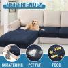 image:imageHVERSAILTEX Velvet Stretch Couch Cushion Cover Plush Cushion Slipcover for Chair Loveseat Sofa Cushion Furniture Protector Seat Cushion Sofa Cover 3 Piece XL Sofa Cushion Covers TaupeNavy