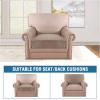 image:imageHVERSAILTEX Velvet Stretch Couch Cushion Cover Plush Cushion Slipcover for Chair Loveseat Sofa Cushion Furniture Protector Seat Cushion Sofa Cover 3 Piece XL Sofa Cushion Covers TaupeTaupe