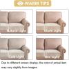 image:imageHVERSAILTEX Velvet Stretch Couch Cushion Cover Plush Cushion Slipcover for Chair Loveseat Sofa Cushion Furniture Protector Seat Cushion Sofa Cover 3 Piece XL Sofa Cushion Covers TaupeIvory