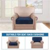 image:imageHVERSAILTEX Velvet Stretch Couch Cushion Cover Plush Cushion Slipcover for Chair Loveseat Sofa Cushion Furniture Protector Seat Cushion Sofa Cover 3 Piece XL Sofa Cushion Covers TaupeNavy
