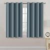 image:imageHVERSAILTEX Blackout Curtain for Living Room Thermal Insulated Window Treatment Curtain Extra Long 108 inch Length Energy Saving Solid Grommet Top Blackout Drape One Panel Jet Black 52W x 108LStone Blue