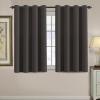 image:imageHVERSAILTEX Blackout Curtain for Living Room Thermal Insulated Window Treatment Curtain Extra Long 108 inch Length Energy Saving Solid Grommet Top Blackout Drape One Panel Jet Black 52W x 108LChocolate Brown