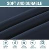 image:imageHVERSAILTEX Blackout Curtain for Living Room Thermal Insulated Window Treatment Curtain Extra Long 108 inch Length Energy Saving Solid Grommet Top Blackout Drape One Panel Jet Black 52W x 108LNavy Blue
