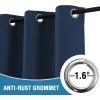 image:imageHVERSAILTEX Blackout Curtain for Living Room Thermal Insulated Window Treatment Curtain Extra Long 108 inch Length Energy Saving Solid Grommet Top Blackout Drape One Panel Jet Black 52W x 108LNavy Blue