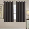 image:imageHVERSAILTEX Blackout Curtain for Living Room Thermal Insulated Window Treatment Curtain Extra Long 108 inch Length Energy Saving Solid Grommet Top Blackout Drape One Panel Jet Black 52W x 108LChocolate Brown