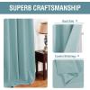 image:imageHVERSAILTEX Blackout Curtain for Living Room Thermal Insulated Window Treatment Curtain Extra Long 108 inch Length Energy Saving Solid Grommet Top Blackout Drape One Panel Jet Black 52W x 108LMineral Blue