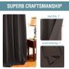 image:imageHVERSAILTEX Blackout Curtain for Living Room Thermal Insulated Window Treatment Curtain Extra Long 108 inch Length Energy Saving Solid Grommet Top Blackout Drape One Panel Jet Black 52W x 108LChocolate Brown
