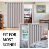 image:imageHVERSAILTEX Blackout Curtain for Living Room Thermal Insulated Window Treatment Curtain Extra Long 108 inch Length Energy Saving Solid Grommet Top Blackout Drape One Panel Jet Black 52W x 108LStone