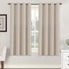 image:imageHVERSAILTEX Blackout Curtain for Living Room Thermal Insulated Window Treatment Curtain Extra Long 108 inch Length Energy Saving Solid Grommet Top Blackout Drape One Panel Jet Black 52W x 108LFog