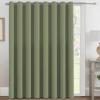 image:imageHVERSAILTEX Blackout Curtain for Living Room Thermal Insulated Window Treatment Curtain Extra Long 108 inch Length Energy Saving Solid Grommet Top Blackout Drape One Panel Jet Black 52W x 108LSage