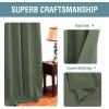 image:imageHVERSAILTEX Blackout Curtain for Living Room Thermal Insulated Window Treatment Curtain Extra Long 108 inch Length Energy Saving Solid Grommet Top Blackout Drape One Panel Jet Black 52W x 108LBronze Green