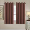 image:imageHVERSAILTEX Blackout Curtain for Living Room Thermal Insulated Window Treatment Curtain Extra Long 108 inch Length Energy Saving Solid Grommet Top Blackout Drape One Panel Jet Black 52W x 108LRust