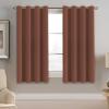 image:imageHVERSAILTEX Blackout Curtain for Living Room Thermal Insulated Window Treatment Curtain Extra Long 108 inch Length Energy Saving Solid Grommet Top Blackout Drape One Panel Jet Black 52W x 108LWashed Spice