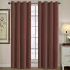 image:imageHVERSAILTEX Blackout Curtain for Living Room Thermal Insulated Window Treatment Curtain Extra Long 108 inch Length Energy Saving Solid Grommet Top Blackout Drape One Panel Jet Black 52W x 108LRust