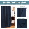 image:imageHVERSAILTEX Blackout Curtain for Living Room Thermal Insulated Window Treatment Curtain Extra Long 108 inch Length Energy Saving Solid Grommet Top Blackout Drape One Panel Jet Black 52W x 108LNavy Blue