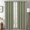image:imageHVERSAILTEX Blackout Curtain for Living Room Thermal Insulated Window Treatment Curtain Extra Long 108 inch Length Energy Saving Solid Grommet Top Blackout Drape One Panel Jet Black 52W x 108LSage