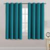 image:imageHVERSAILTEX Blackout Curtain for Living Room Thermal Insulated Window Treatment Curtain Extra Long 108 inch Length Energy Saving Solid Grommet Top Blackout Drape One Panel Jet Black 52W x 108LTurquoise Blue