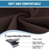 image:imageHVERSAILTEX Blackout Curtain for Living Room Thermal Insulated Window Treatment Curtain Extra Long 108 inch Length Energy Saving Solid Grommet Top Blackout Drape One Panel Jet Black 52W x 108LChocolate Brown